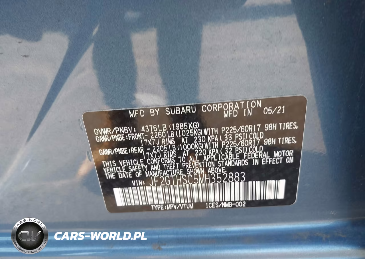 2021 Subaru Crosstrek Sport VIN:JF2GTHSC5MH352883 - 9