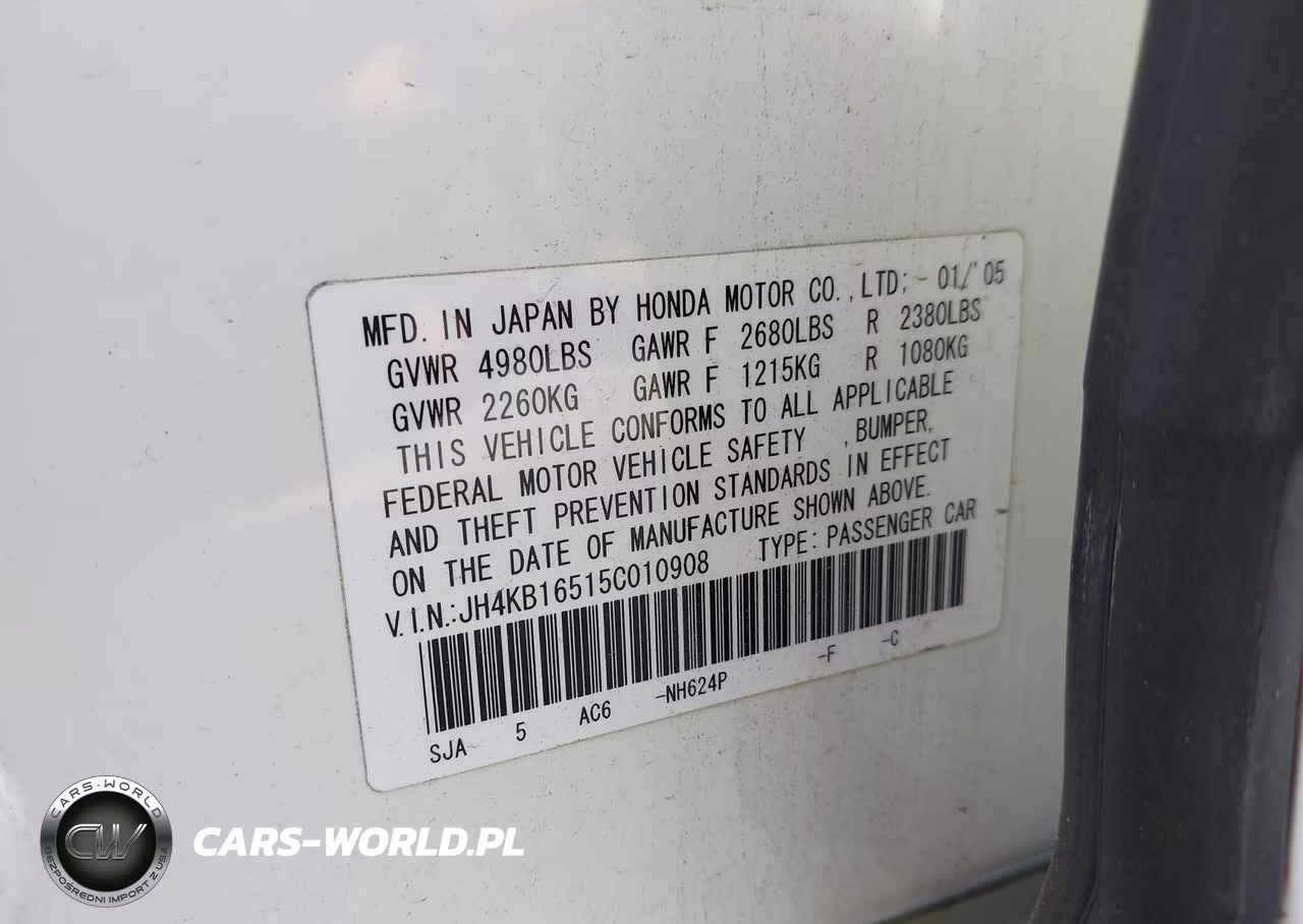 2005 Acura Rl 3.5 VIN:JH4KB16515C010908 - 9