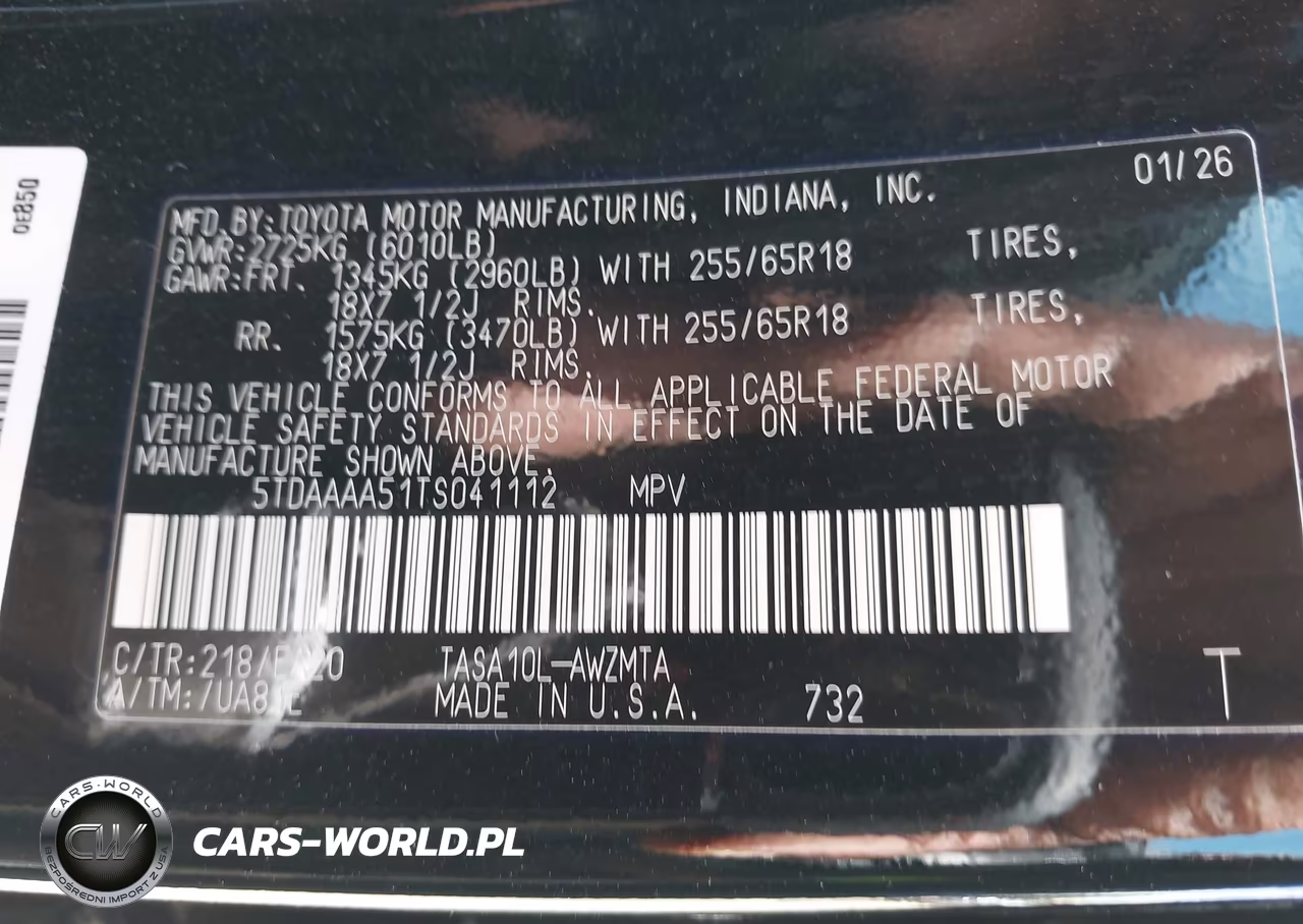2026 Toyota Grand Highlander Xle VIN:5TDAAAA51TS041112 - 9