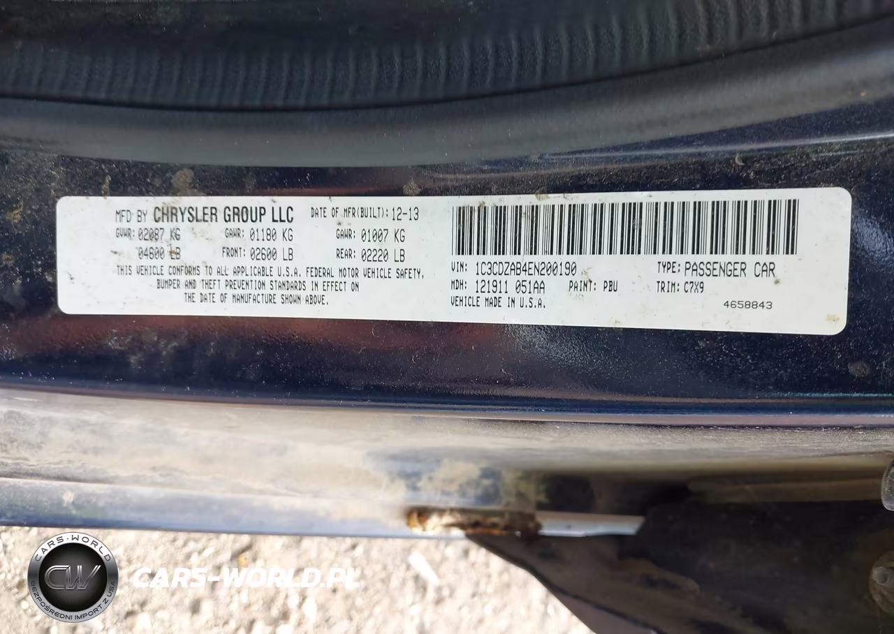 2014 Dodge Avenger Se VIN:1C3CDZAB4EN200190 - 9