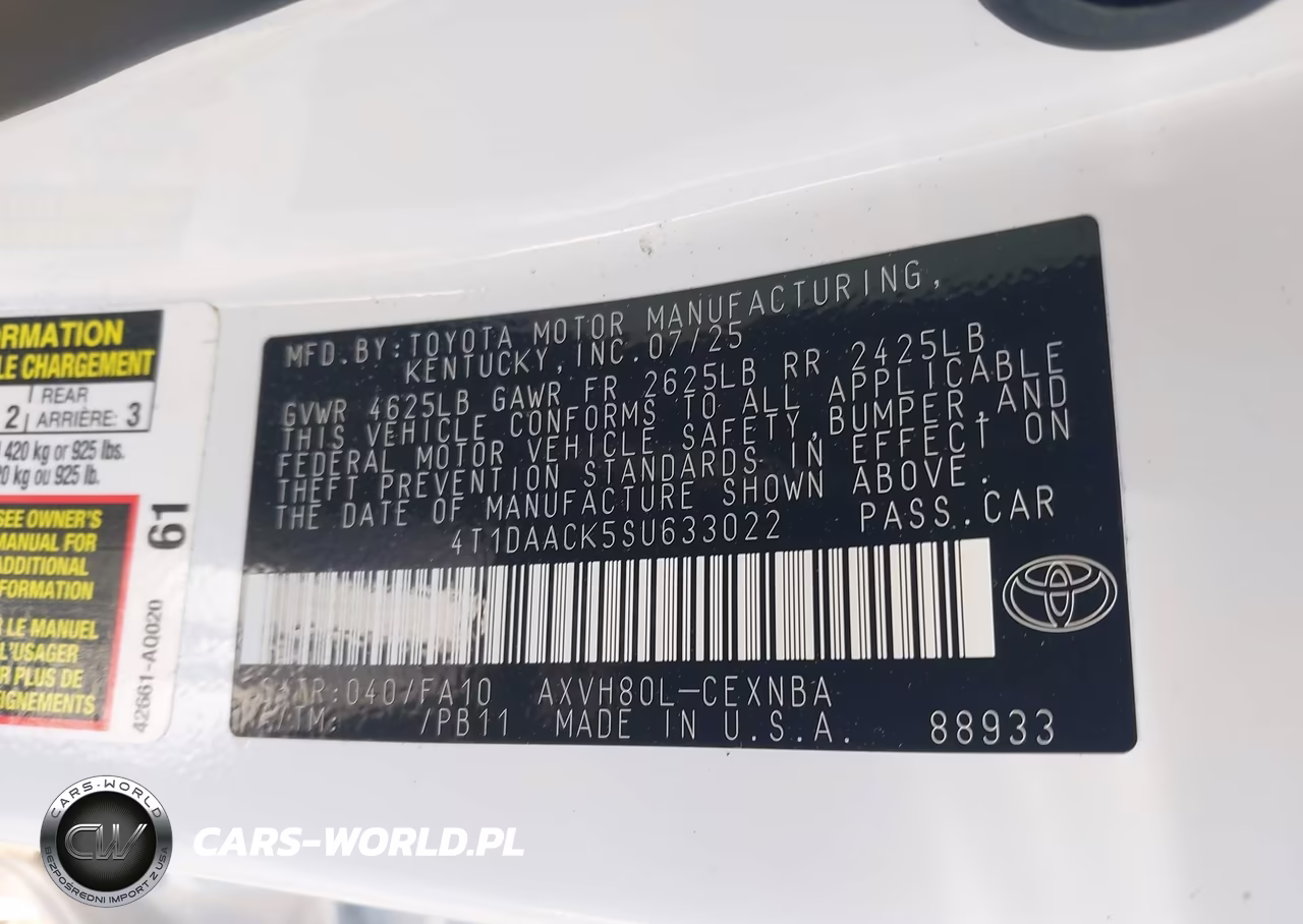 2025 Toyota Camry Le VIN:4T1DAACK5SU633022 - 9