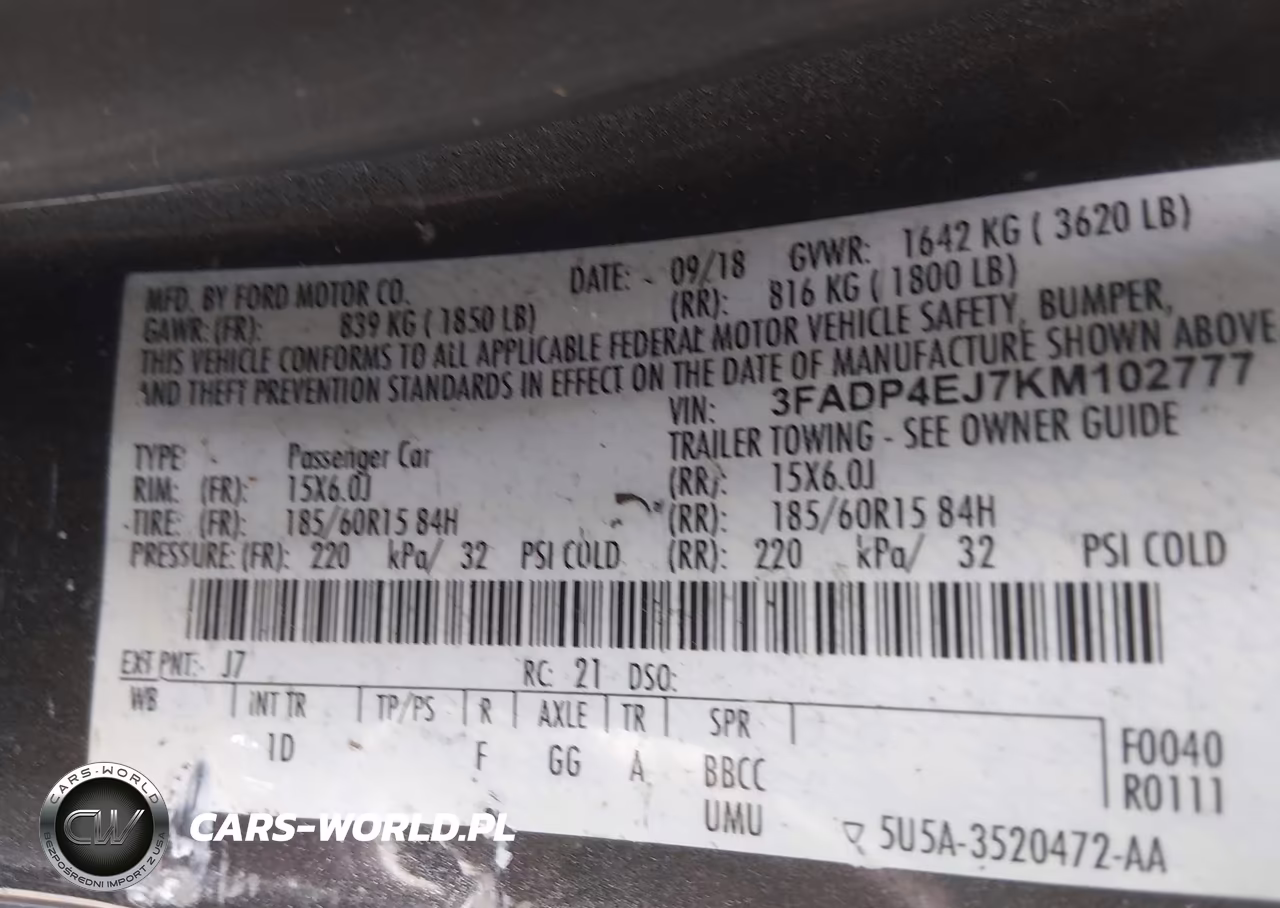 2019 Ford Fiesta Se VIN:3FADP4EJ7KM102777 - 9