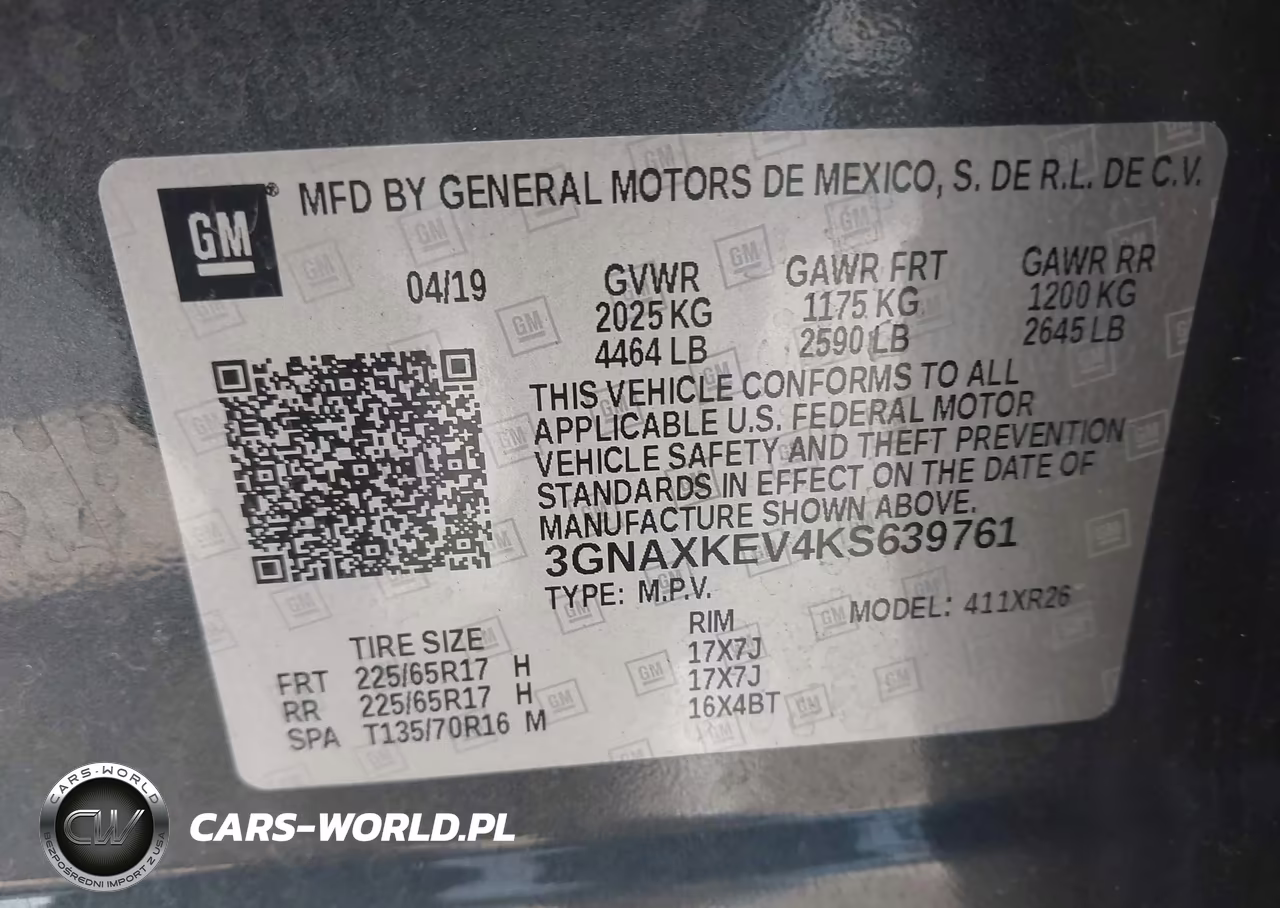 2019 Chevrolet Equinox Lt VIN:3GNAXKEV4KS639761 - 9