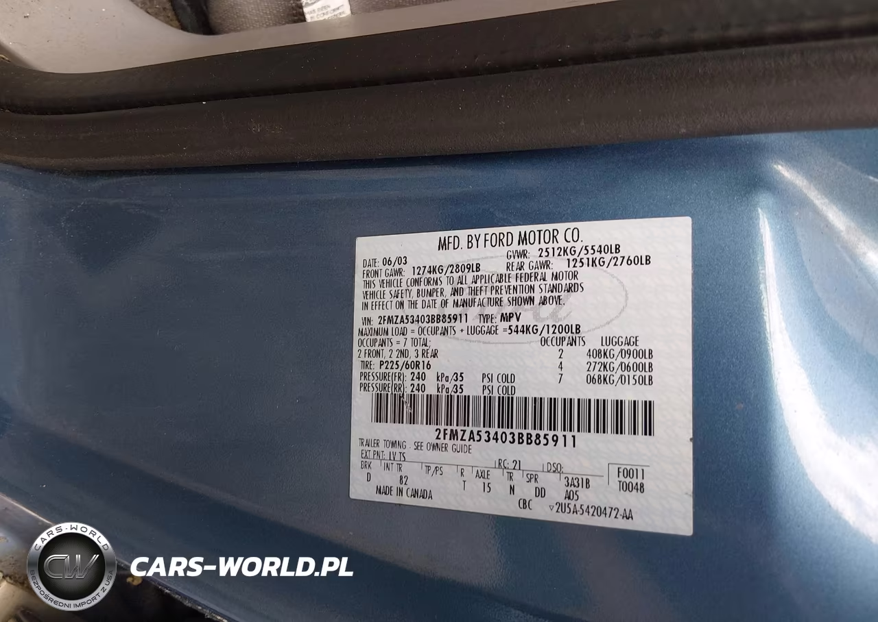 2003 Ford Windstar Sel VIN:2FMZA53403BB85911 - 9