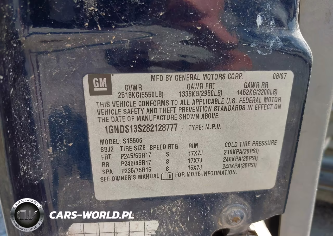 2008 Chevrolet Trailblazer Fleet VIN:1GNDS13S282128777 - 9