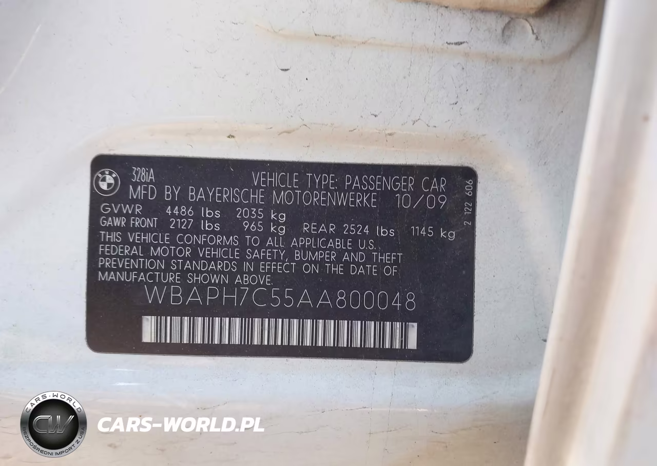 2010 BMW 328I VIN:WBAPH7C55AA800048 - 9