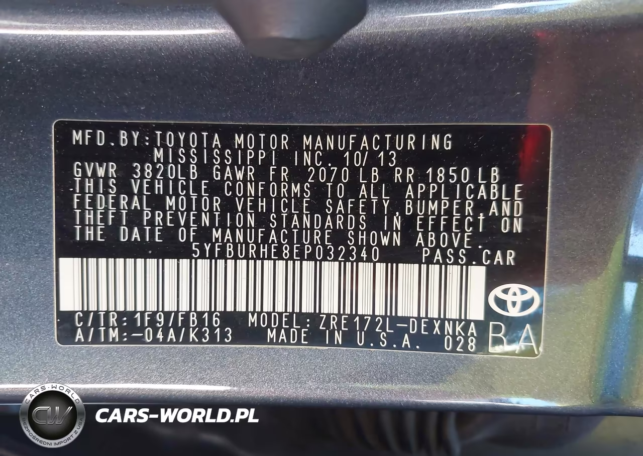 2014 Toyota Corolla VIN:5YFBURHE8EP032340 - 9
