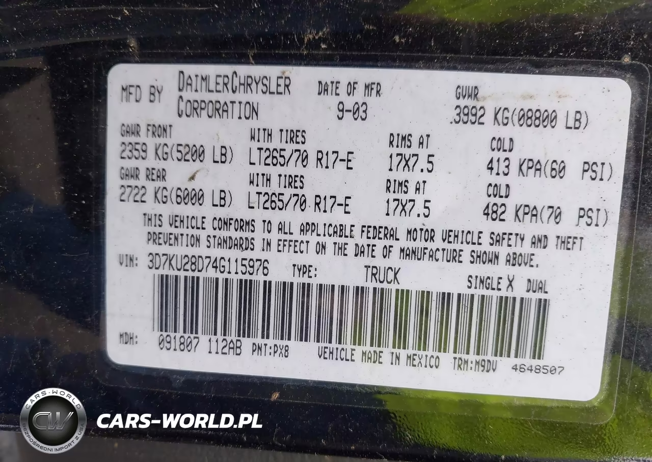 2004 Dodge Ram 2500 Slt-Laramie VIN:3D7KU28D74G115976 - 9