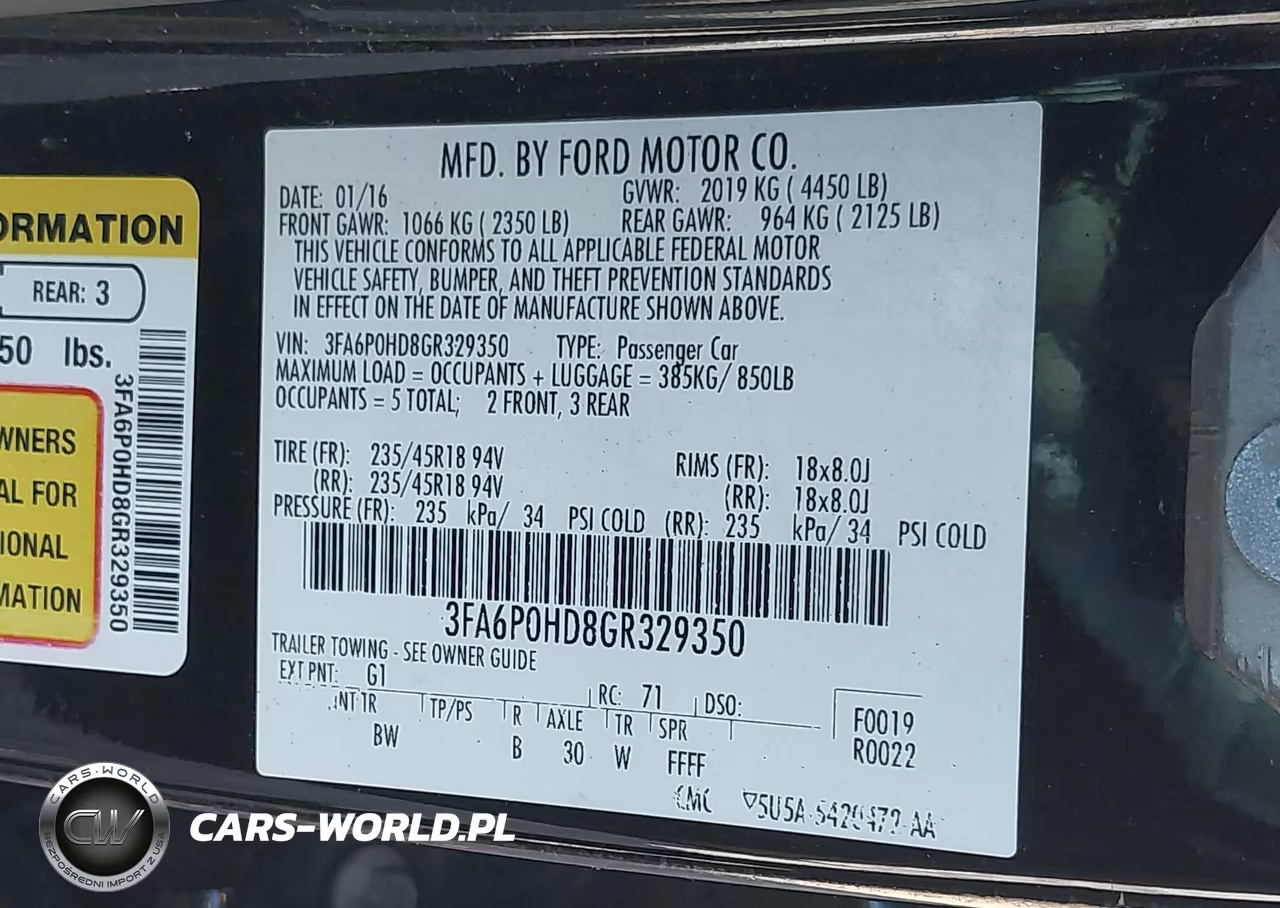 2016 Ford Fusion Se VIN:3FA6P0HD8GR329350 - 9