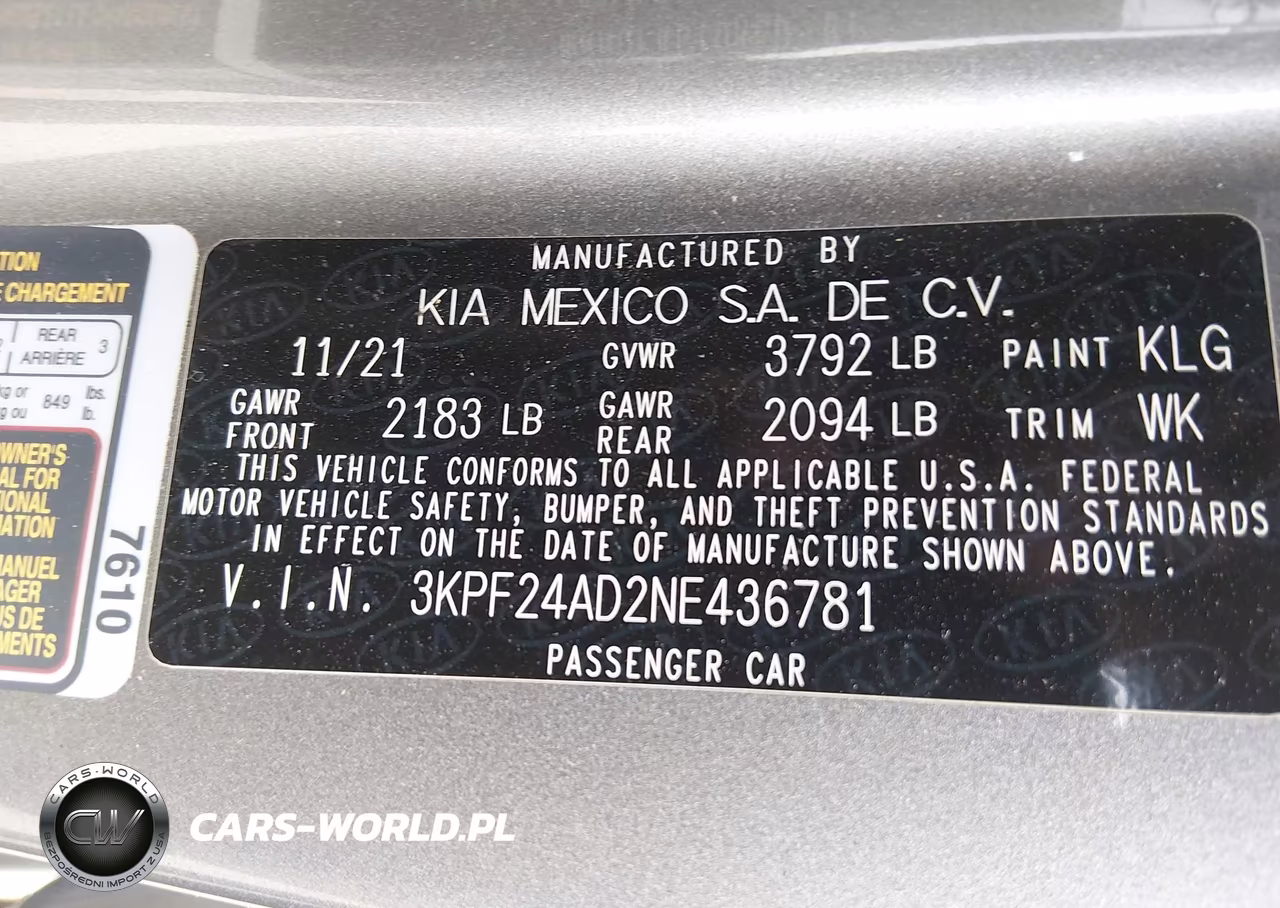 2022 Kia Forte Lxs VIN:3KPF24AD2NE436781 - 9
