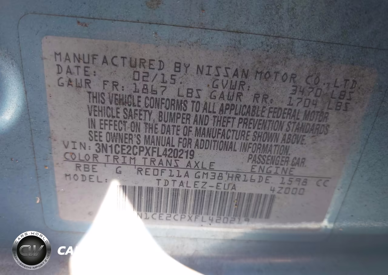 2015 Nissan Versa Note Sl VIN:3N1CE2CPXFL420219 - 9