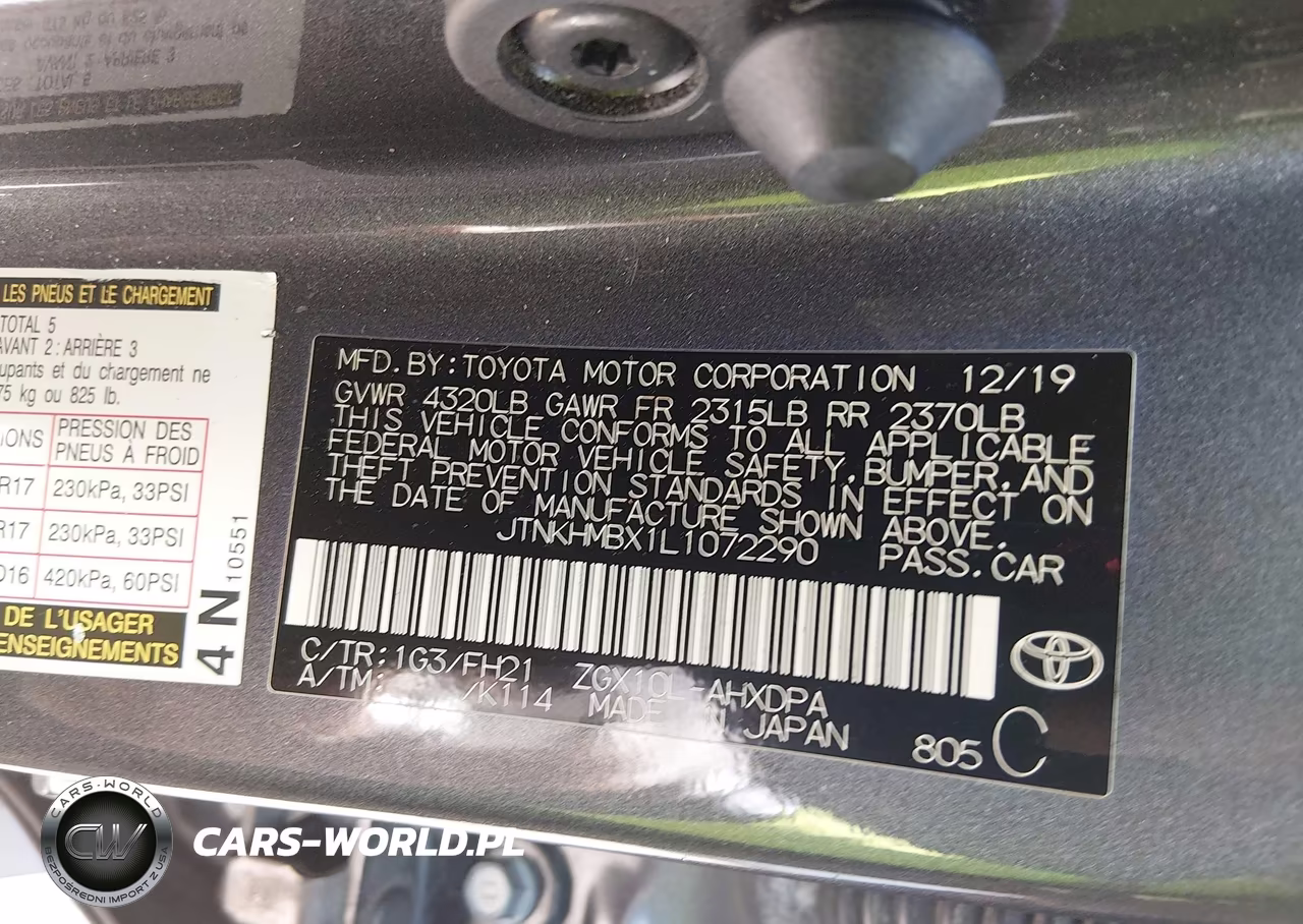 2020 Toyota C-Hr Le VIN:JTNKHMBX1L1072290 - 9