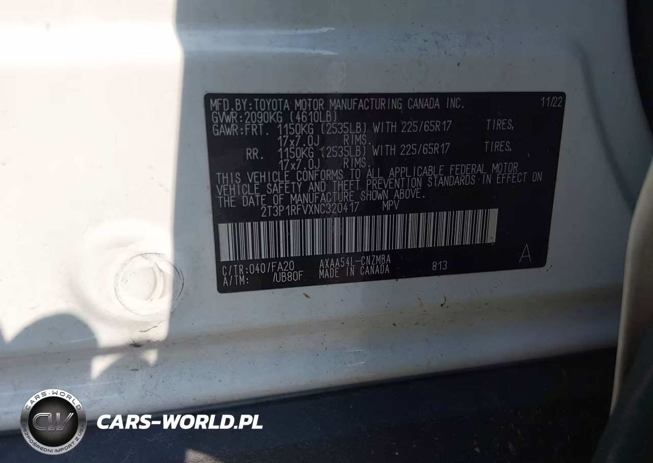 2022 Toyota Rav4 Xle VIN:2T3P1RFVXNC320417 - 9