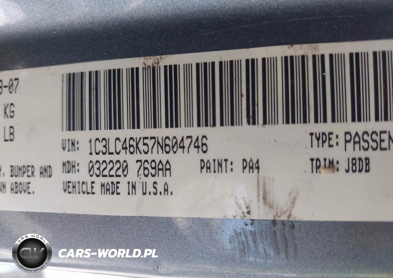 2007 Chrysler Sebring VIN:1C3LC46K57N604746 - 9