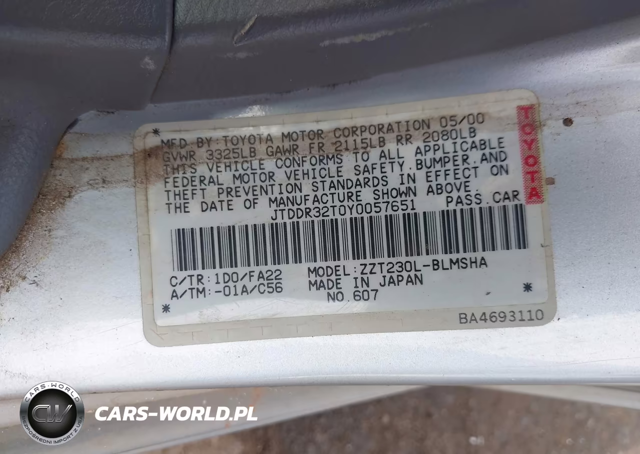 2000 Toyota Celica Gt VIN:JTDDR32T0Y0057651 - 9