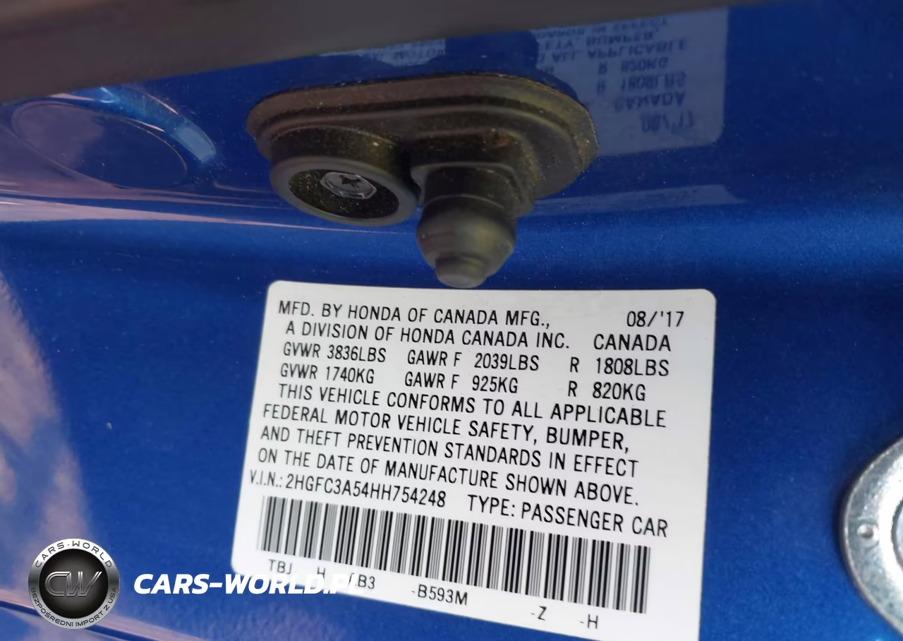 2017 Honda Civic Si VIN:2HGFC3A54HH754248 - 9
