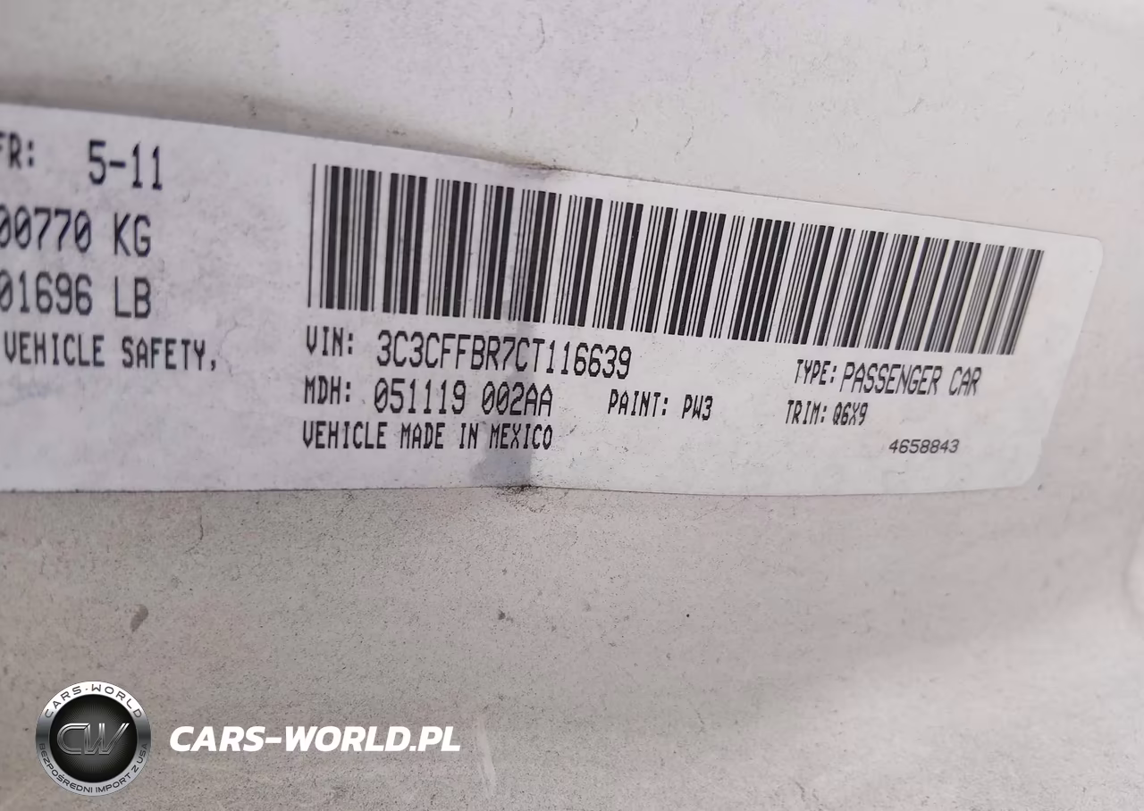 2012 Fiat 500 Sport VIN:3C3CFFBR7CT116639 - 9