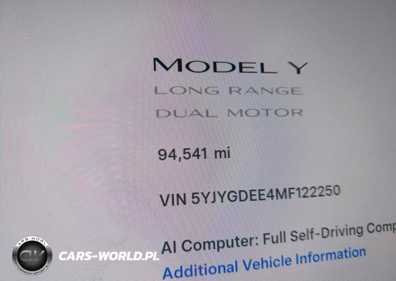 2021 Tesla Model Y Long Range Dual Motor All-Wheel Drive VIN:5YJYGDEE4MF122250 - 15
