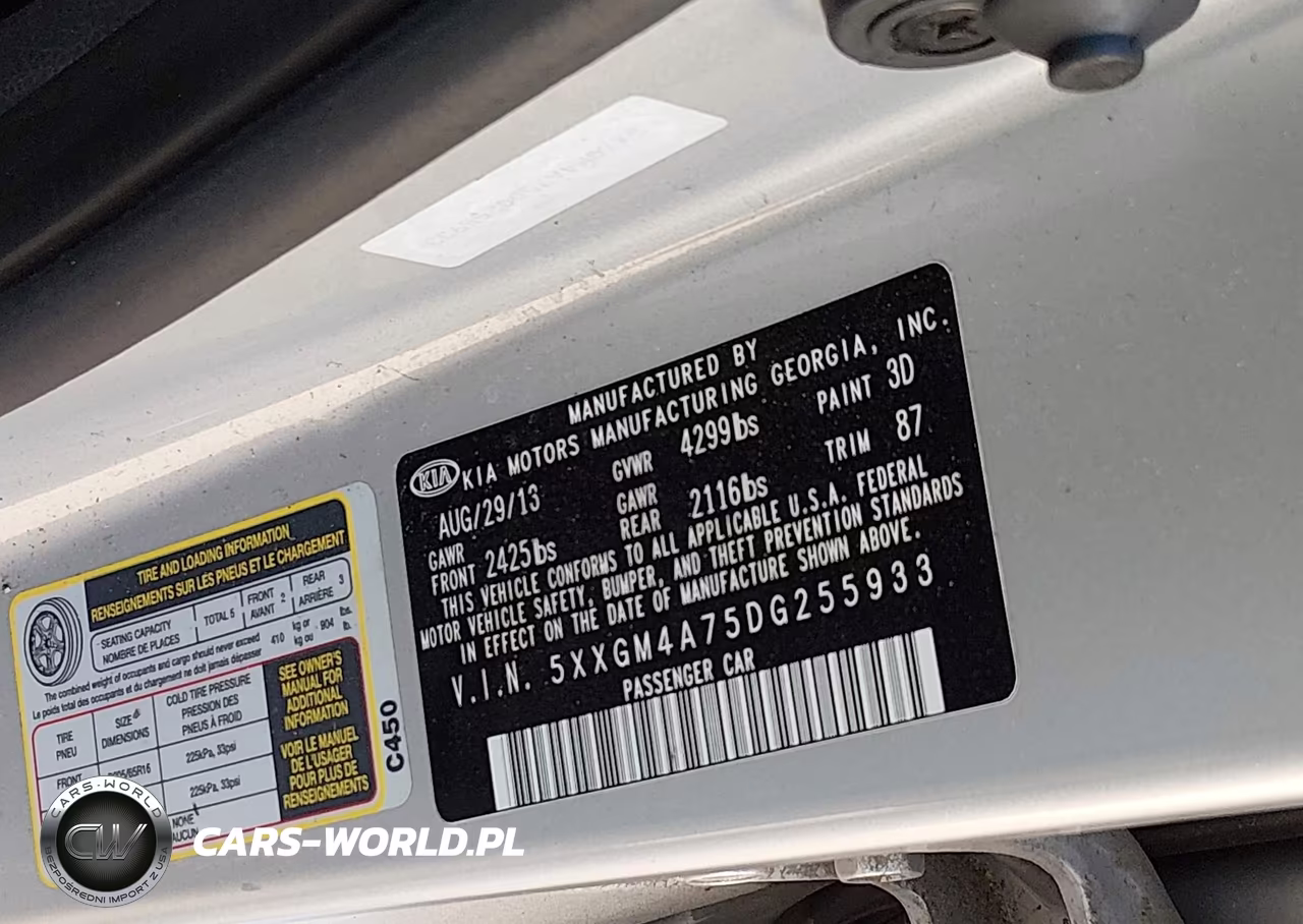 2013 Kia Optima Lx VIN:5XXGM4A75DG255933 - 9