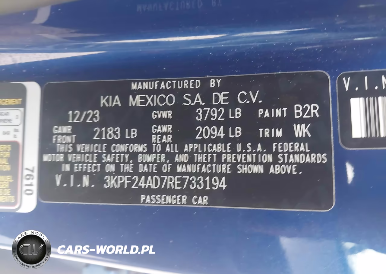 2024 Kia Forte Lxs VIN:3KPF24AD7RE733194 - 9