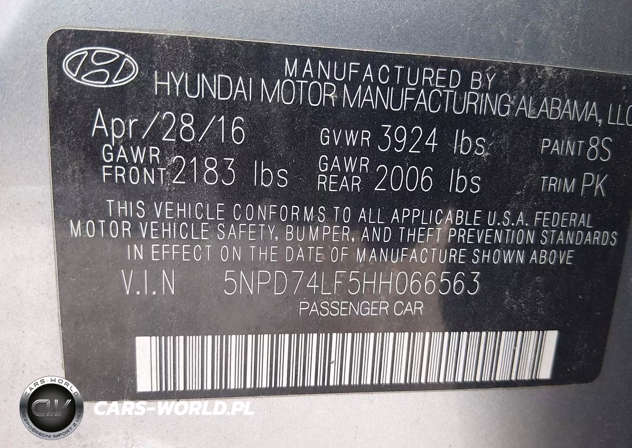 2017 Hyundai Elantra Se VIN:5NPD74LF5HH066563 - 9