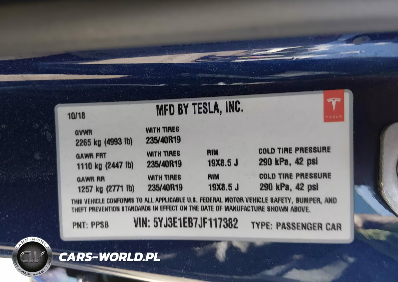 2018 Tesla Model 3 Long Range-Performance VIN:5YJ3E1EB7JF117382 - 9