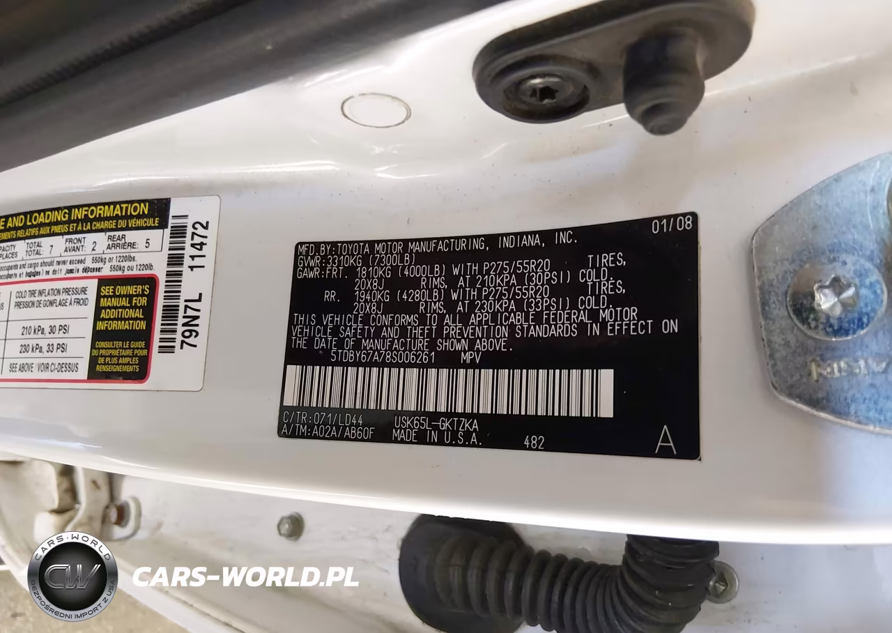 2008 Toyota Sequoia Platinum 5.7L V8 VIN:5TDBY67A78S006261 - 9