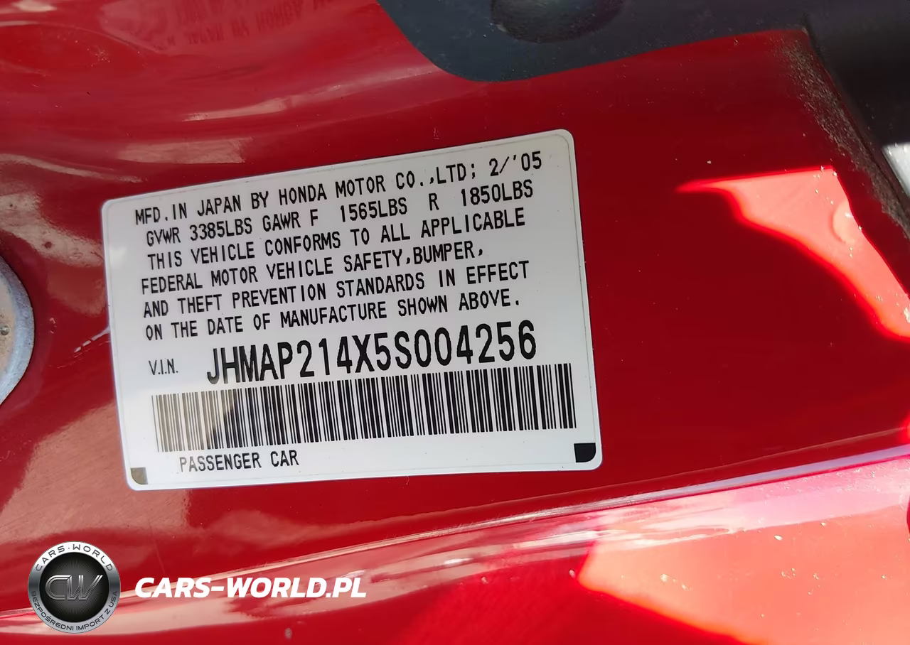 2005 Honda S2000 VIN:JHMAP214X5S004256 - 9