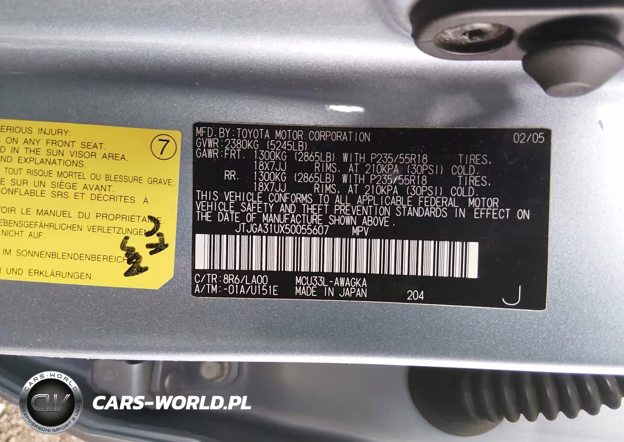2005 Lexus Rx 330 VIN:JTJGA31UX50055607 - 9