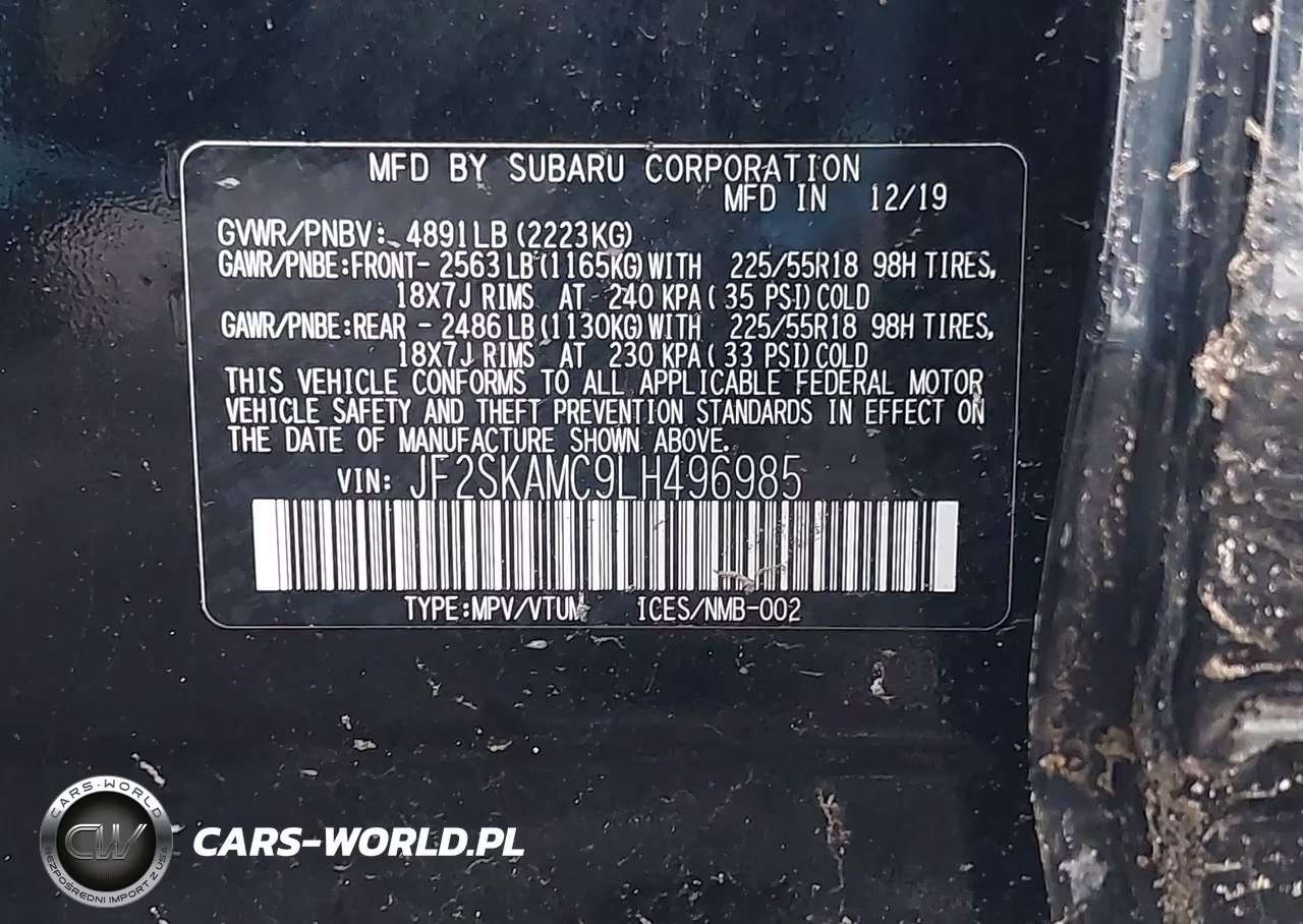 2020 Subaru Forester Sport VIN:JF2SKAMC9LH496985 - 9