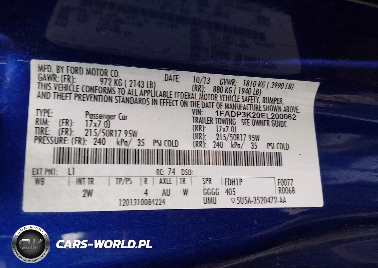 2014 Ford Focus Se VIN:1FADP3K20EL200062 - 9