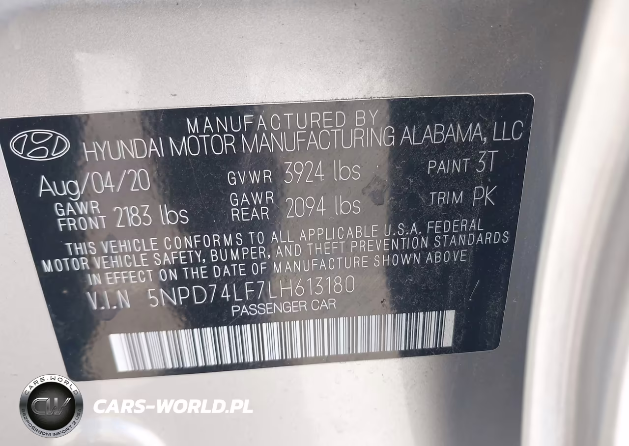 2020 Hyundai Elantra Se VIN:5NPD74LF7LH613180 - 9