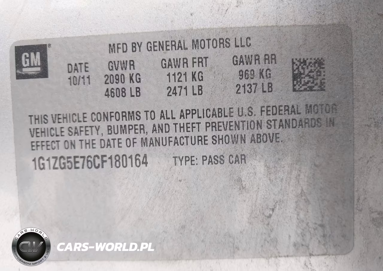 2012 Chevrolet Malibu 2Lz VIN:1G1ZG5E76CF180164 - 9