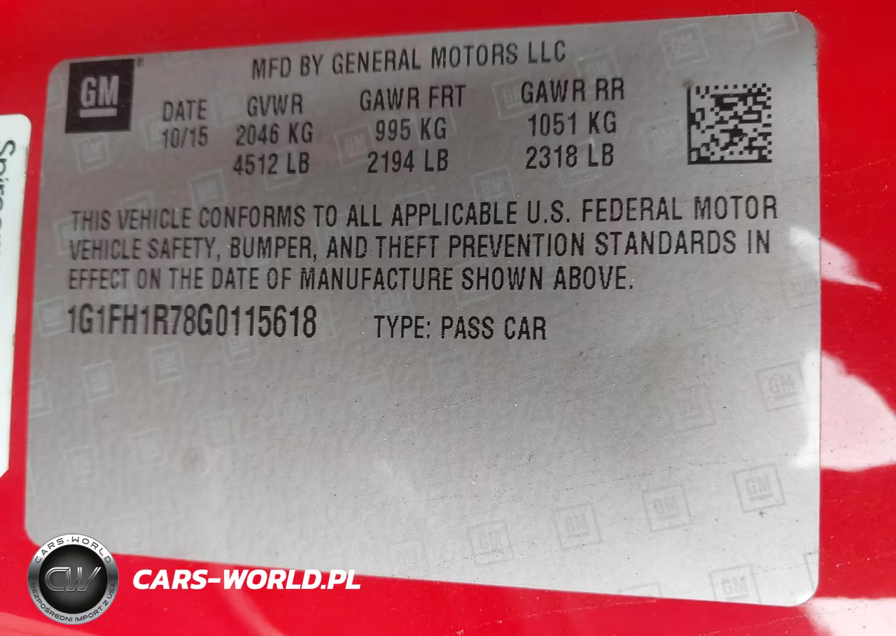 2016 Chevrolet Camaro 2Ss VIN:1G1FH1R78G0115618 - 9