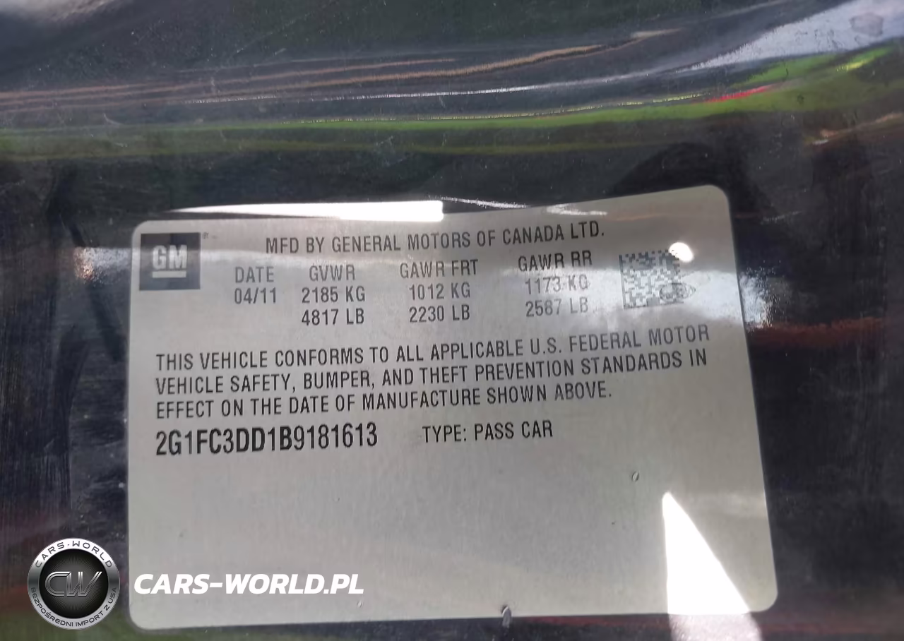 2011 Chevrolet Camaro 2Lt VIN:2G1FC3DD1B9181613 - 9