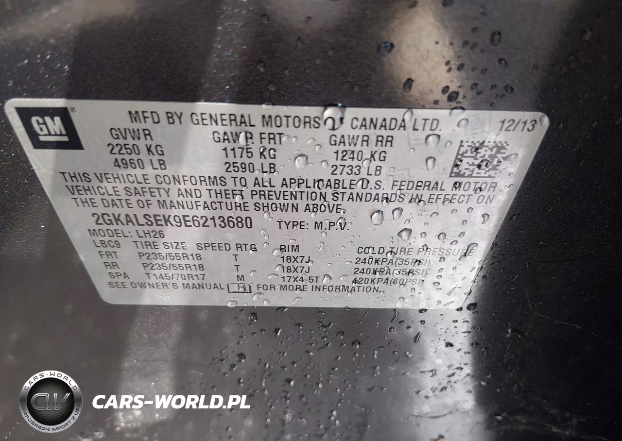 2014 GMC Terrain Slt-1 VIN:2GKALSEK9E6213680 - 9