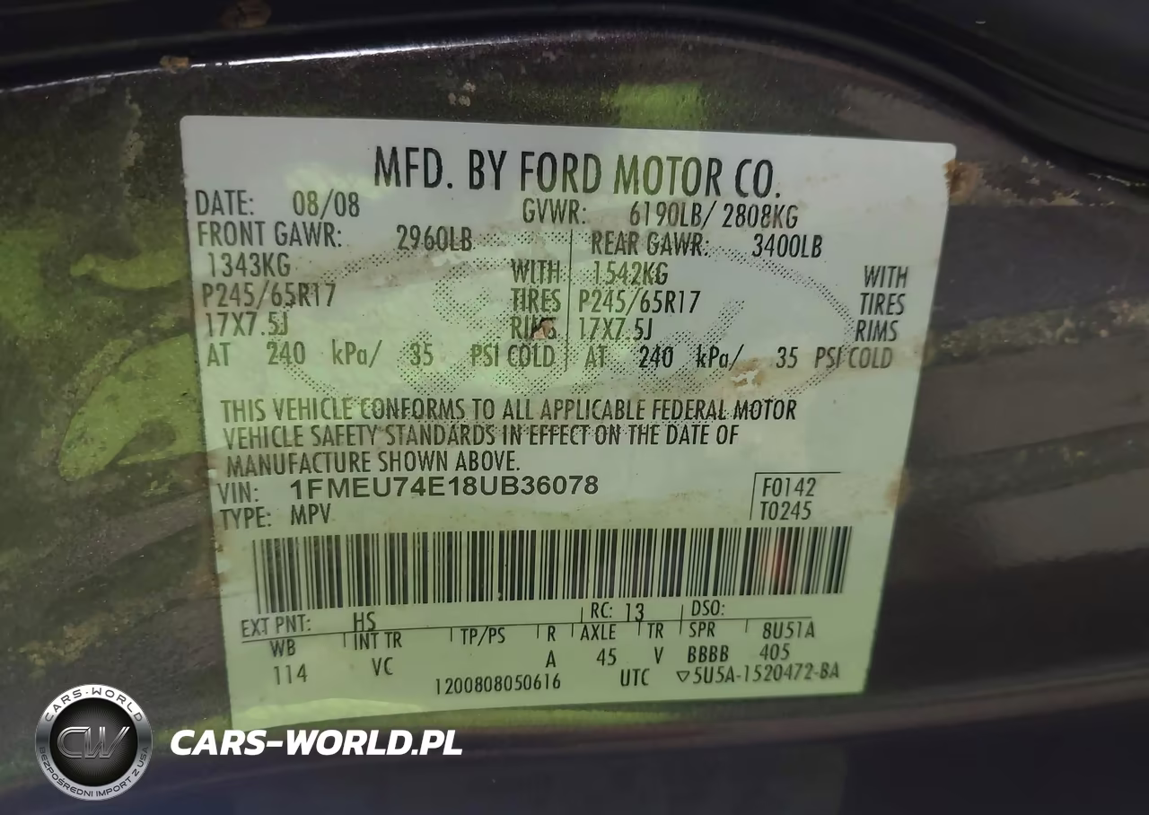 2008 Ford Explorer Eddie Bauer VIN:1FMEU74E18UB36078 - 9