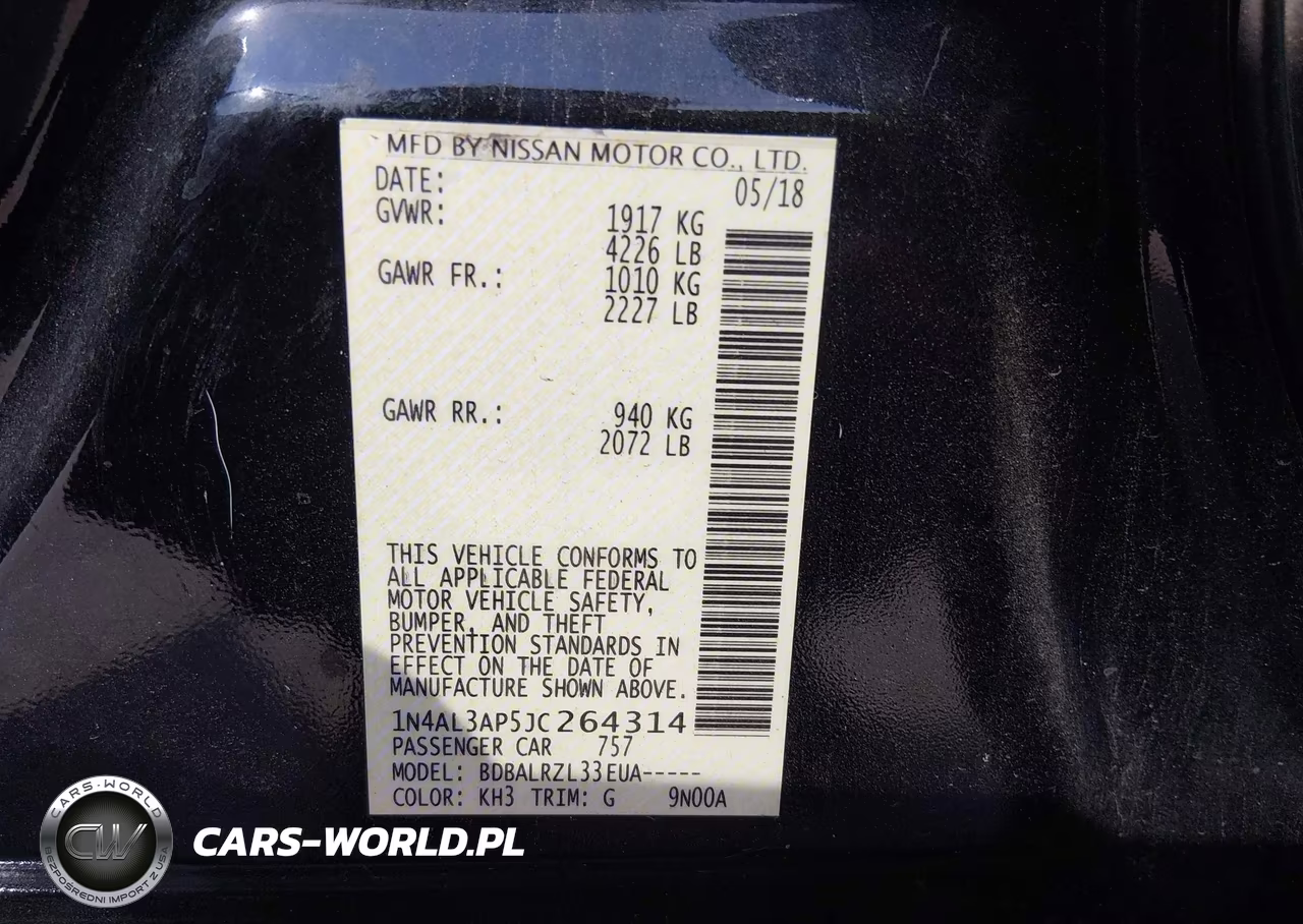 2018 Nissan Altima 2.5-S-Sv-Sl-Sr VIN:1N4AL3AP5JC264314 - 9