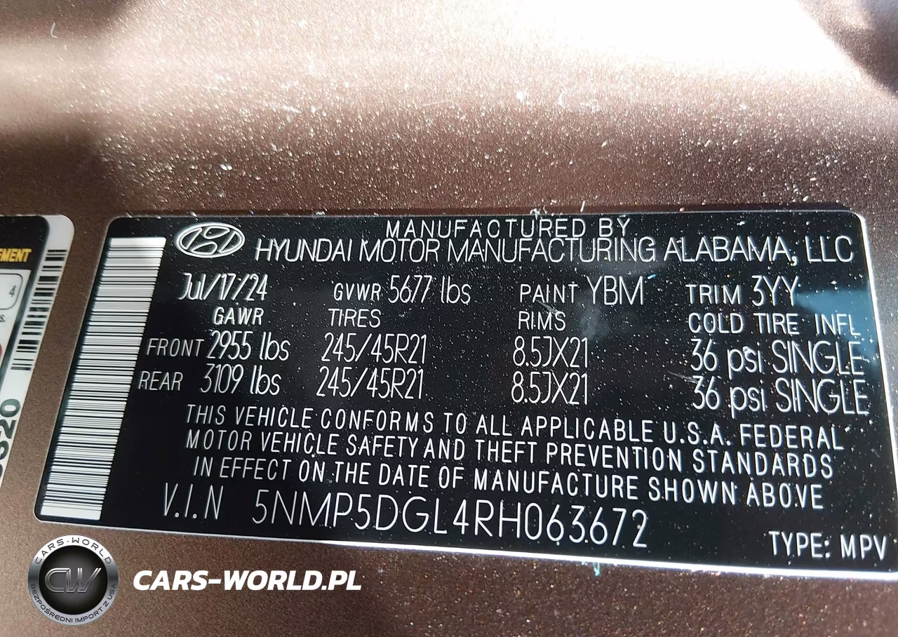 2024 Hyundai Santa Fe Calligraphy VIN:5NMP5DGL4RH063672 - 9