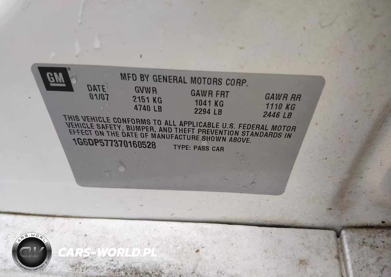 2007 Cadillac Cts Base W-1Sb VIN:1G6DP577370160528 - 9