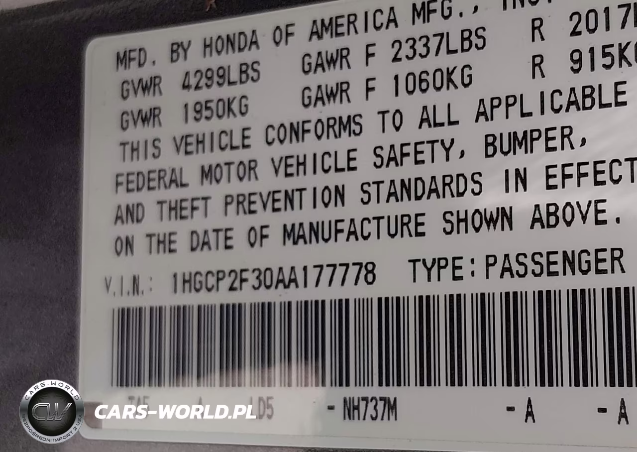 2010 Honda Accord 2.4 Lx VIN:1HGCP2F30AA177778 - 9