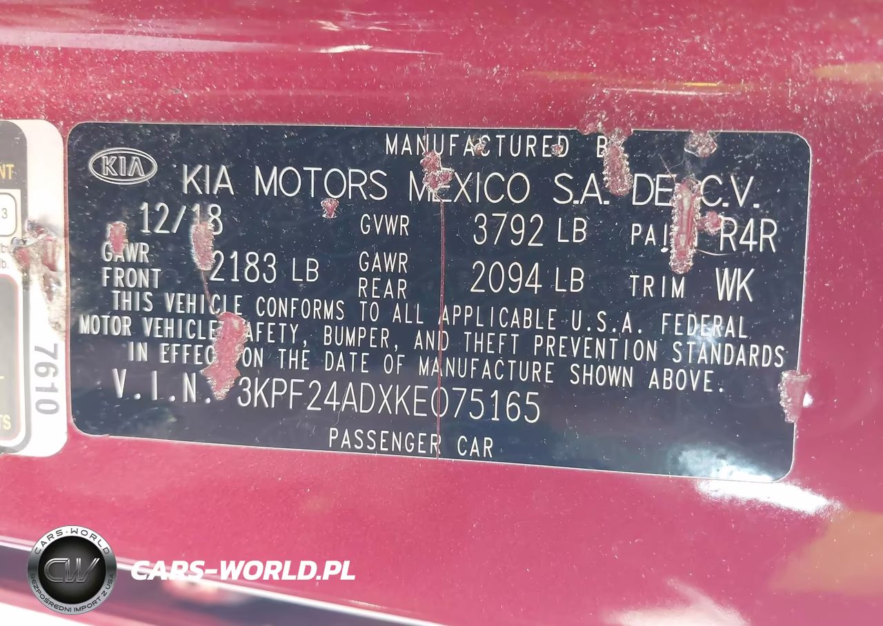 2019 Kia Forte Lxs VIN:3KPF24ADXKE075165 - 9