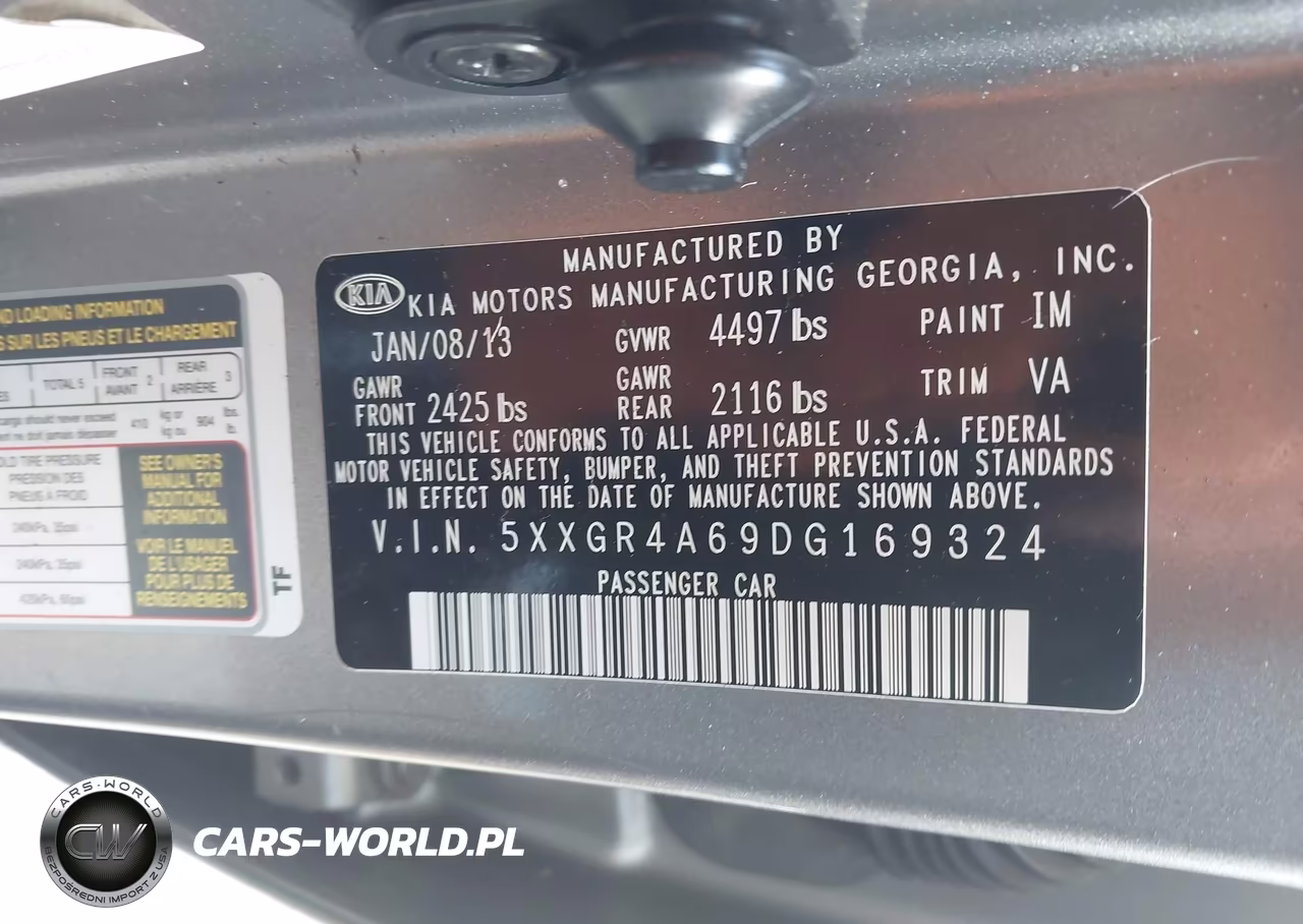 2013 Kia Optima Sx VIN:5XXGR4A69DG169324 - 9