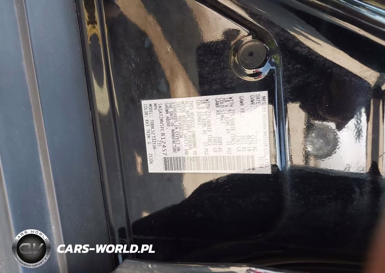 2015 Nissan Rogue Sl VIN:5N1AT2MV5FC812457 - 9