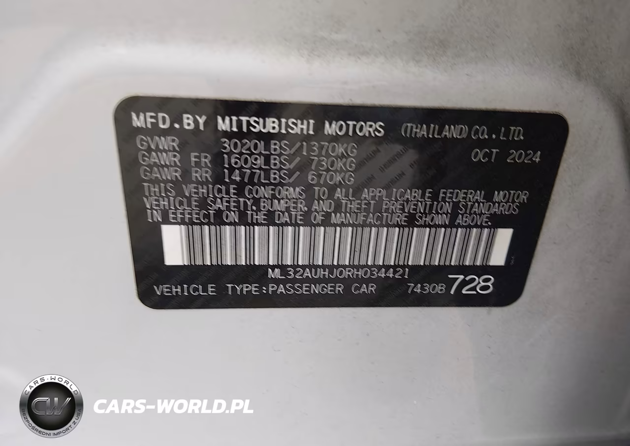 2024 Mitsubishi Mirage Es-Le VIN:ML32AUHJ0RH034421 - 9