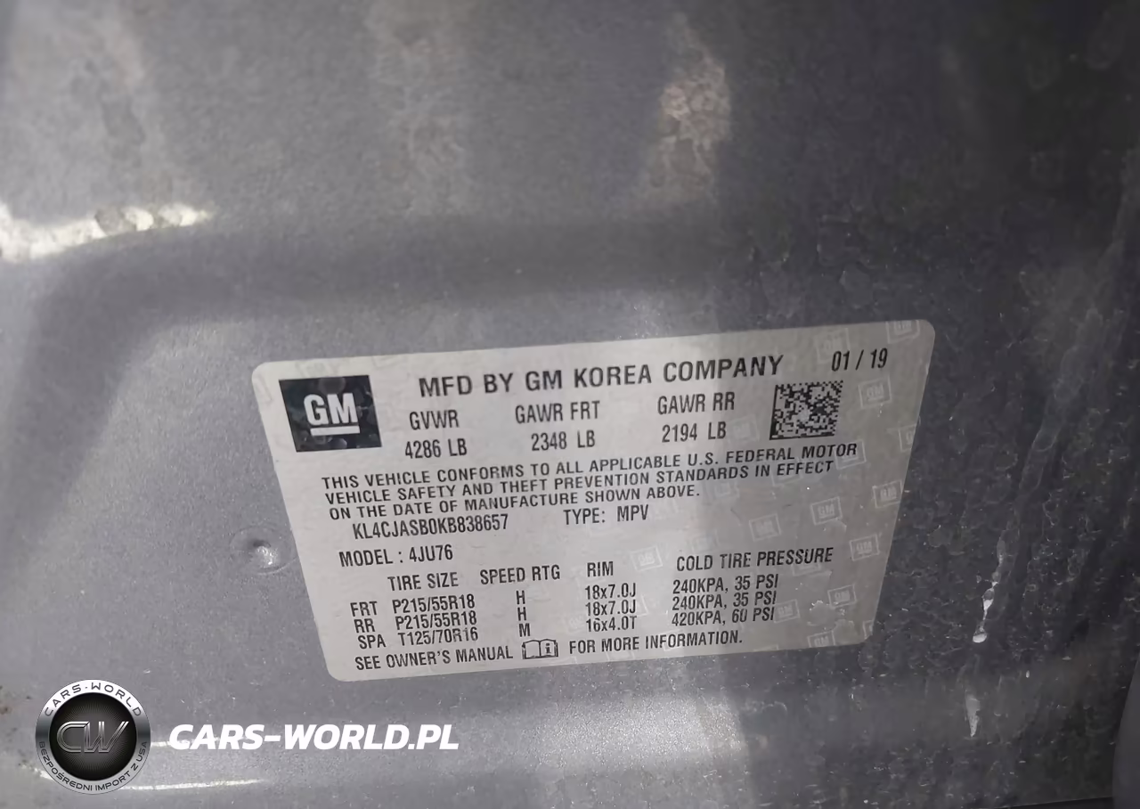 2019 Buick Encore Fwd Preferred VIN:KL4CJASB0KB838657 - 9