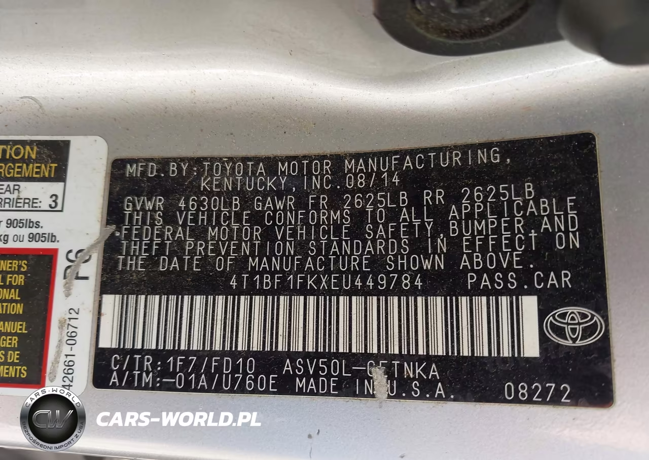 2014 Toyota Camry Le VIN:4T1BF1FKXEU449784 - 9
