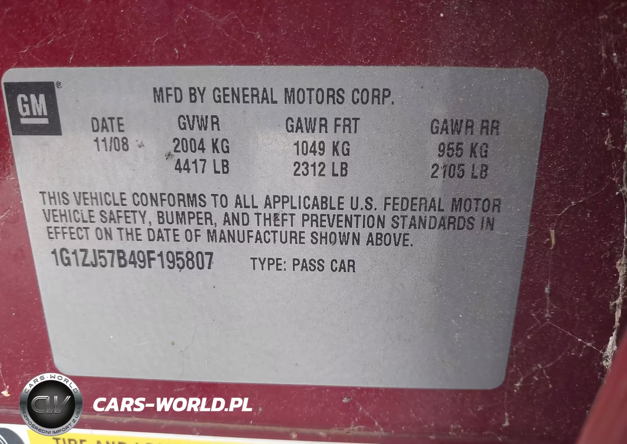 2009 Chevrolet Malibu Lt VIN:1G1ZJ57B49F195807 - 9