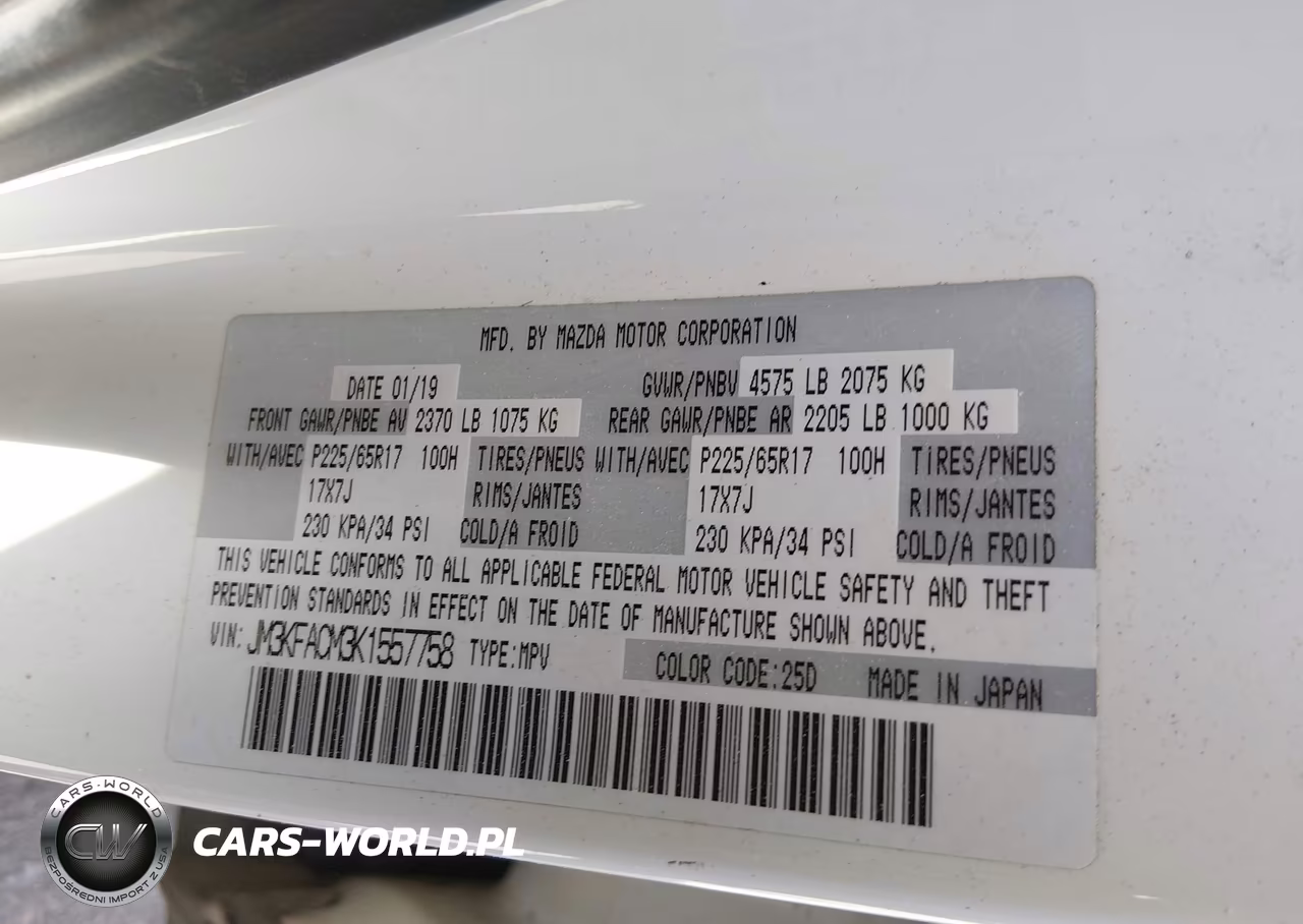 2019 Mazda Cx-5 Touring VIN:JM3KFACM3K1557758 - 9