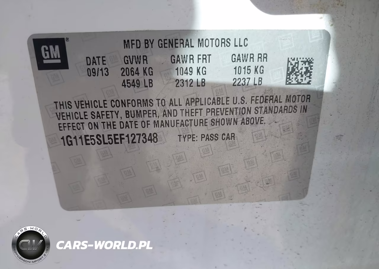 2014 Chevrolet Malibu 2Lt VIN:1G11E5SL5EF127348 - 9